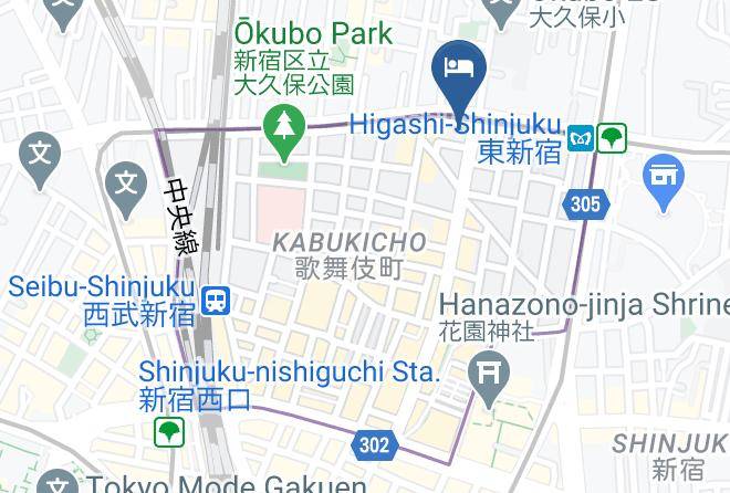 Shinjuku Ward - Apa Hotel Higashi Shinjuku Kabukicho Maps