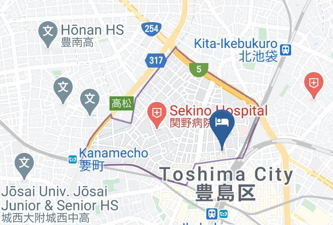 Toshima Ward - Apa Hotel Ikebukuro Eki Kitaguchi Maps