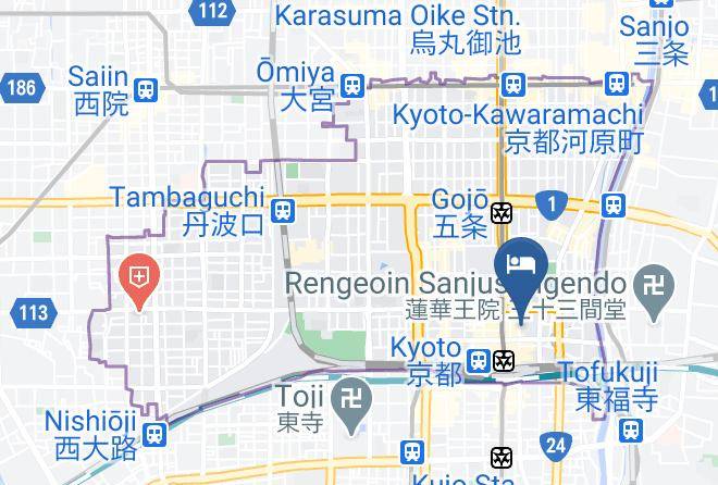 Kyoto City Shimogyo Ward - Apa Hotel Kyoto Eki Higashi Maps
