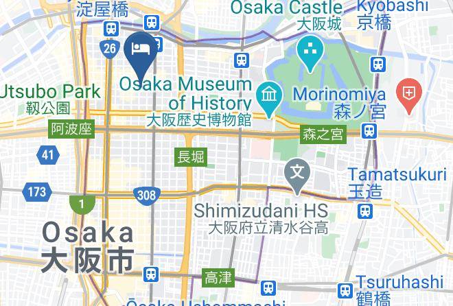 Osaka City Chuo Ward - Apa Hotel Midosuji Hommachi Eki Higashi Maps