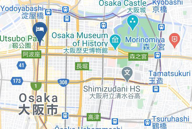 Osaka City Chuo Ward - Apa Hotel Midosuji Honmachi Ekimae Maps