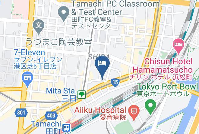 Apa Hotel Mita Ekimae Map - Tokyo Met - Minato Ward