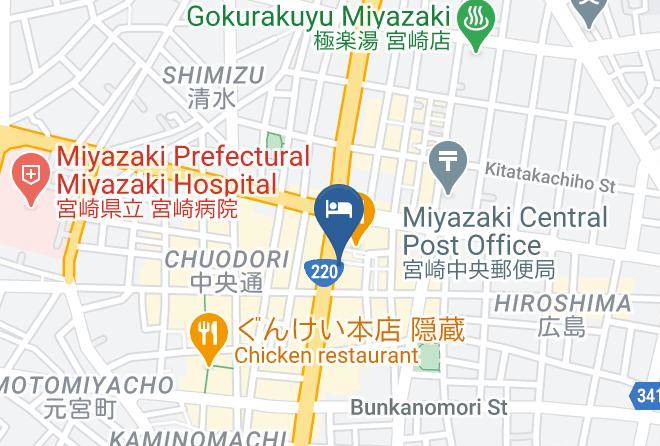 Miyazaki City - Apa Hotel Miyazaki Station Tachibana Dori Maps