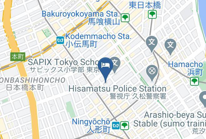 Apa Hotel Ningyocho Ekikita Map - Tokyo Met - Chuo Ward