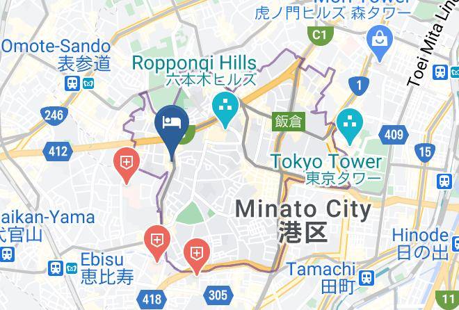 Minato Ward - Apa Hotel Nishiazabu Maps