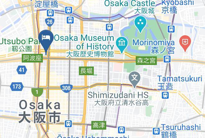 Osaka City Chuo Ward - Apa Hotel &resort Midosuji Honmachi Eki Tower Maps