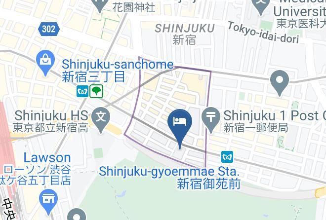 Shinjuku Ward - Apa Hotel Shinjuku Gyoemmae Maps