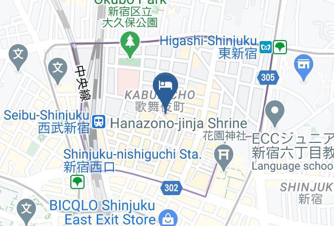 Shinjuku Ward - Apa Hotel Shinjuku Kabukicho Chuo Maps