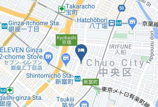 Apa Hotel Shintomicho Ekimae Map - Tokyo Met - Chuo Ward
