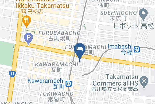 Takamatsu City - Apa Hotel Takamatsu Kawaramachi Maps