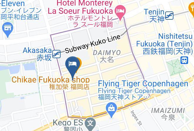 Fukuoka City Chuo Ward - Apa Hotel Tkp Fukuoka Tenjin Nishi Maps