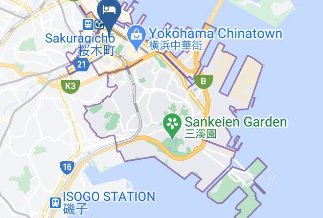 Yokohama City Naka Ward - Apa Hotel Yokohama Kannai Maps