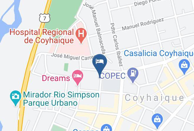 Coyhaique Province - Hotel Tehuelche Natura Maps