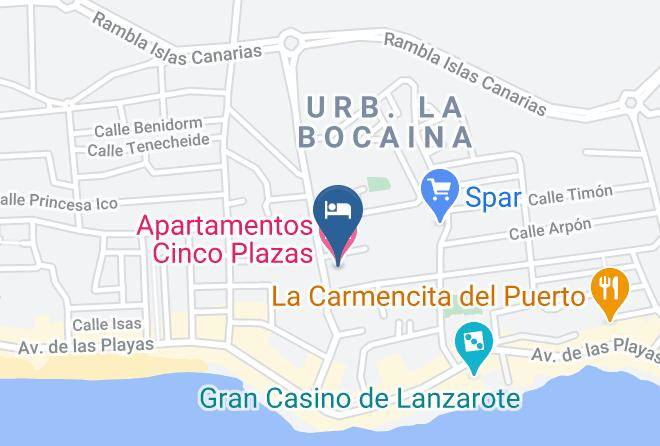 Las Palmas - Apartamentos Cinco Plazas Maps