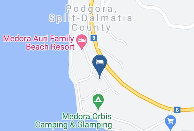 Apartmani Milena Radojkovic Map - Split Dalmatia - Podgora