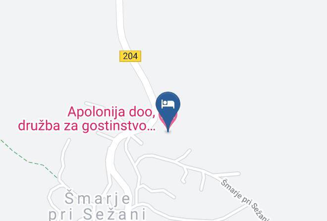 Sezana - Apolonija D O O Druzba Za Gostinstvo Turizem In Trgovino Maps
