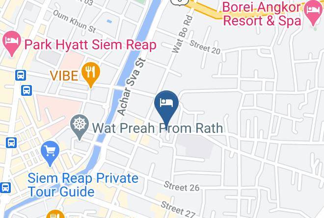 Apsara Dream Hotel Karte - Siem Reap - Siem Reab Town