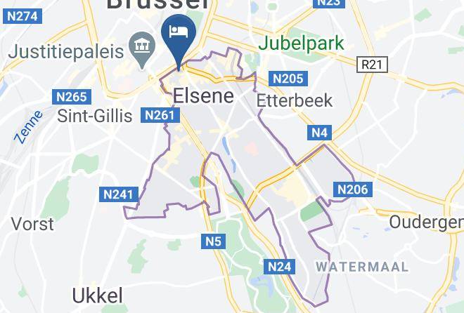 Elsene - Aqua Hotel Brussel Gulden Vlies Maps