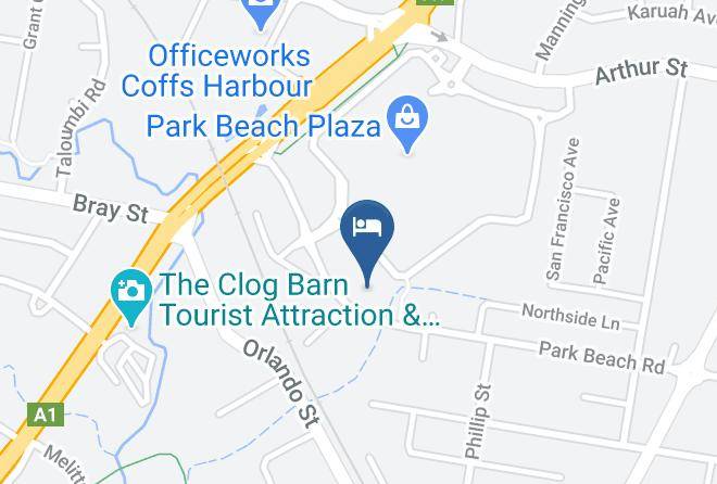 Coffs Harbour - Aquajet Motel Maps