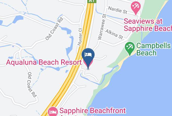 Coffs Harbour - Aqualuna Beach Resort Maps