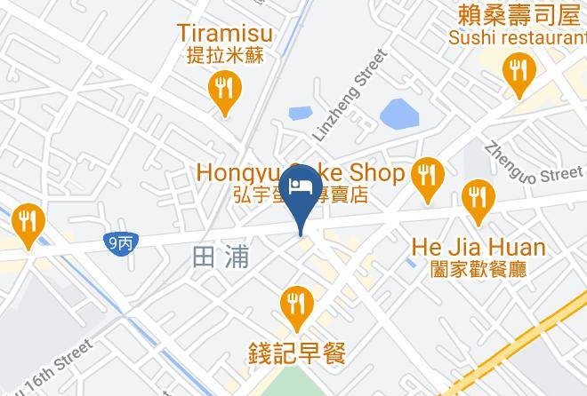 Aquarium Hostel Mapa - Taiwan - Hualiennty