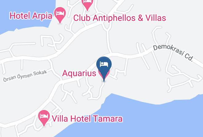 Kas - Aquarius Hotel Maps