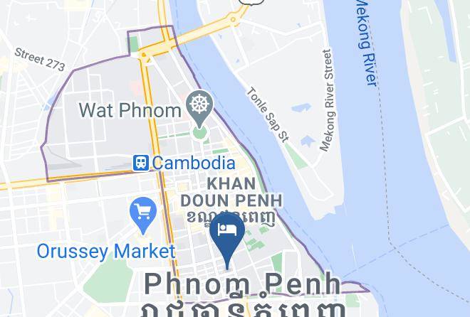 Doun Penh - Aquarius Hotel & Urban Resort Maps