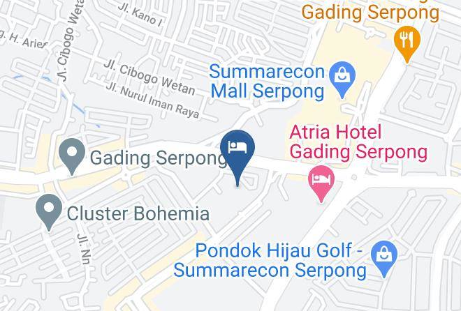 Tangerang Regency - Ara Hotel Gading Serpong Maps