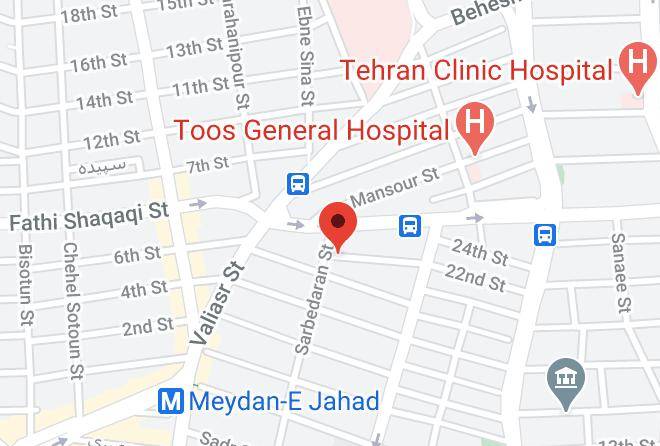 Tehran - Arad Hotel Maps