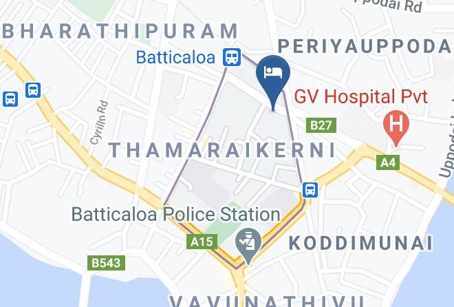 Trincomalee - Aradhana Hotel Maps
