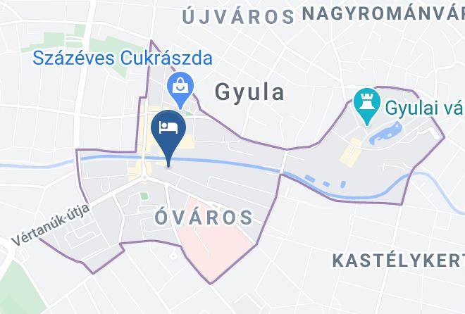 Gyula - Aranykereszt Hotel Restaurant Maps