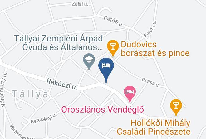 Tallya - Aranynap Vendeghaz Es Boraszat Maps