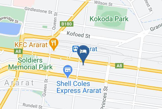 Ararat Southern Cross Motor Inn Map