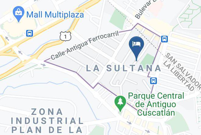 Antiguo Cuscatlan - Arbol De Fuego Eco Hotel Maps