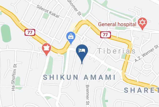 Tiberias - Arcadia Hotels Maps