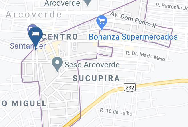 Arcoverde Hotel Map