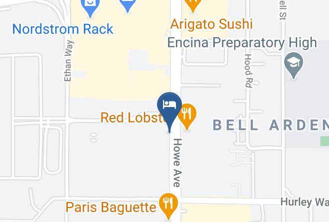Sacramento - Arden Star Hotel Maps