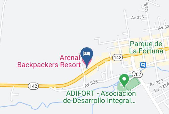San Carlos - Arenal Backpackers Resort Maps
