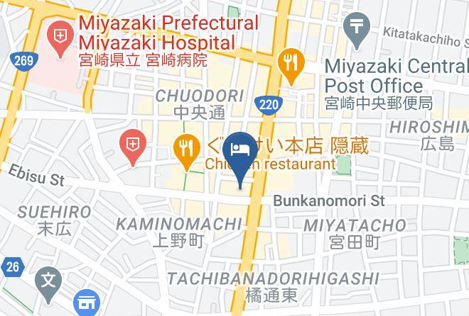 Ariston Hotel Miyazaki Map