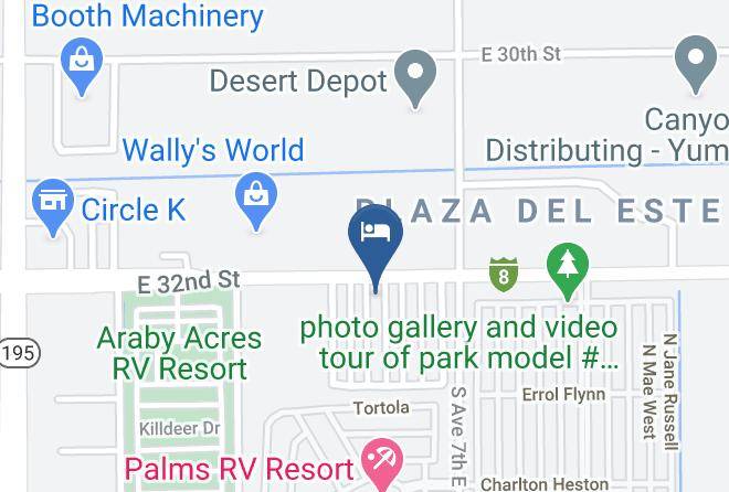 Yuma - Arizona West Rv Park Maps