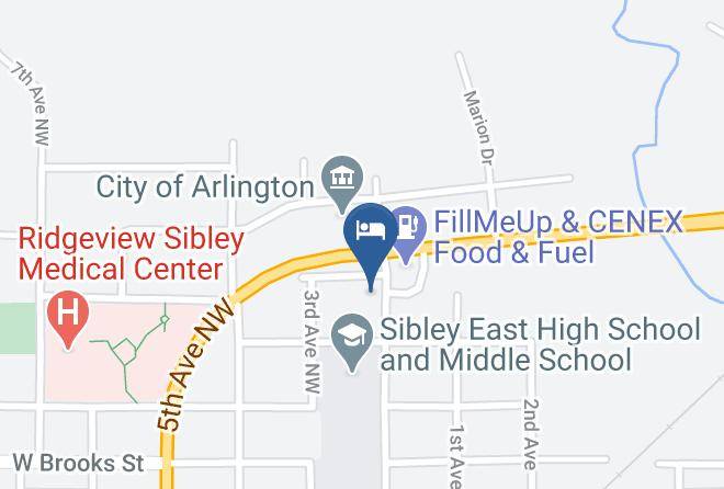Arlington E Z Rest Motel Map
