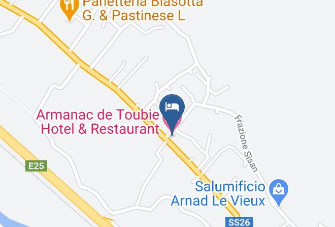 Aosta - Armanac De Toubie Hotel & Restaurant Maps
