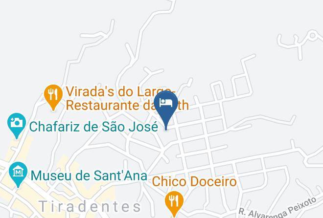 Tiradentes - Arraial Velho Pousada Tematica Maps