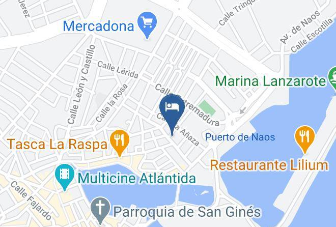 Arrecife Centre Charco San Gines Map