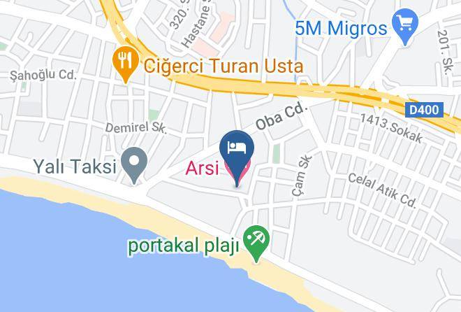 Alanya - Arsi Hotel Maps