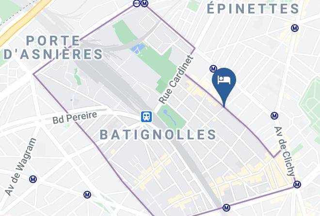 Art Hotel Batignolles Map