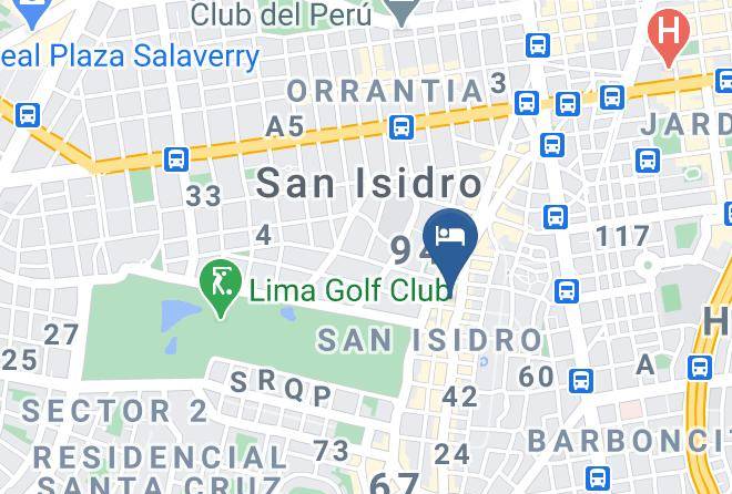 Arte Hotel Lima Map