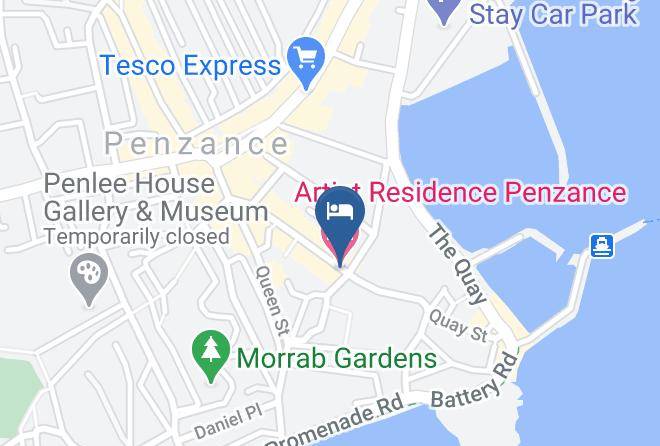 Cornwall - Artist Residence Penzance Maps