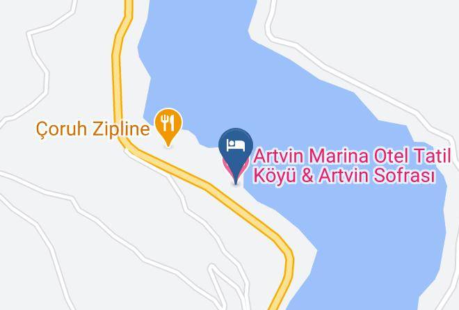 Artvin Marina Otel Tatil Koyu & Artvin Sofrasi Map