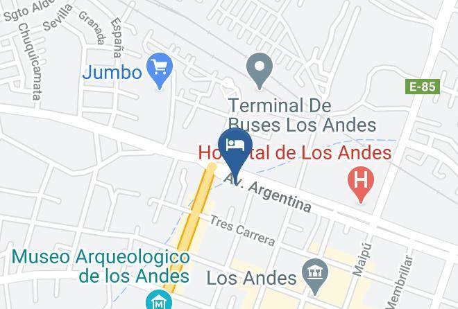 Los Andes Province - Arunco Hotel Maps